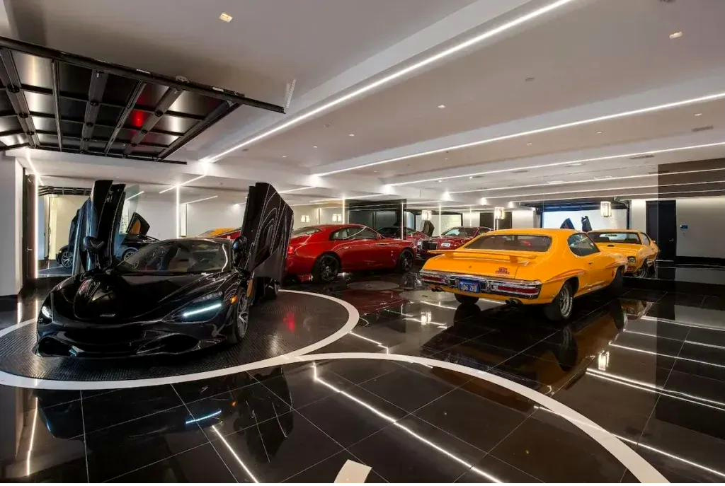 Glass walled car gallery